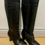 Pitillos Black Leather Knee High Boots Image 2