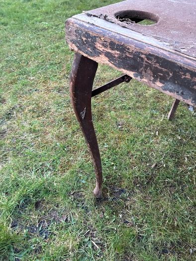 Old folding card table