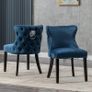 Velvet Dining Room Chairs, Set of 2, Kitchen Chairs Image 3