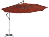 Cantilever Umbrella with LED Lights Terracotta 350 cm