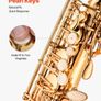 Alto Saxophone E-Flat Beginner Brass Saxophone Kit with Case (23 Keys) Image 3