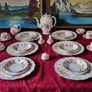 54 Piece Royal Crown Derby English Bone China Derby Posies Pattern Dinner, Tea And Coffee Service For 6 Person Setting Made In England Image 3