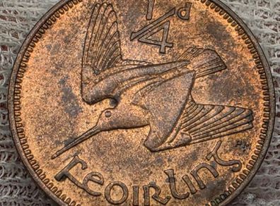 Ireland 1939 1/4d Farthing Beautiful Uncirculated Red