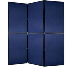 nobo Display Board 6 Panel Blue/Grey