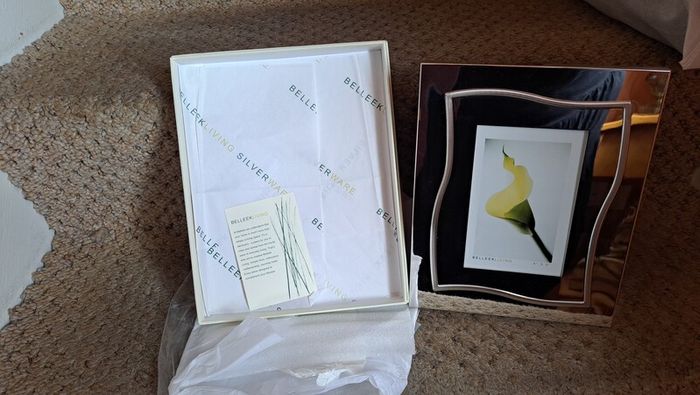 Belleek Silver Picture Frame ( New )