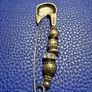 Designer Miglio Safety Pin Silver Brooch Image 2