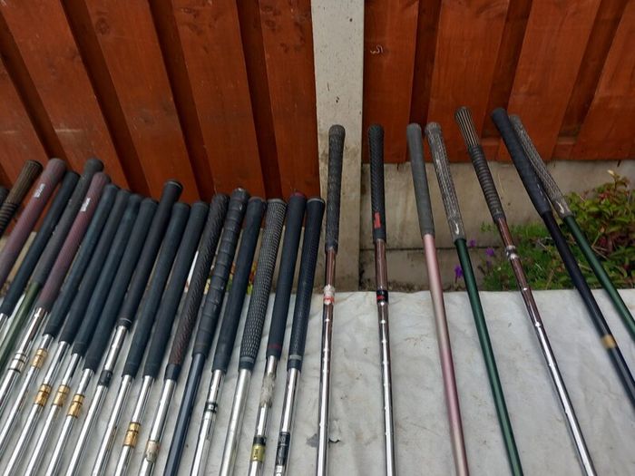 A Selection Of Golf Clubs.  All Left Handed Clubs