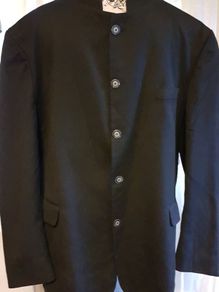 Size 42 Black Collarless Jacket