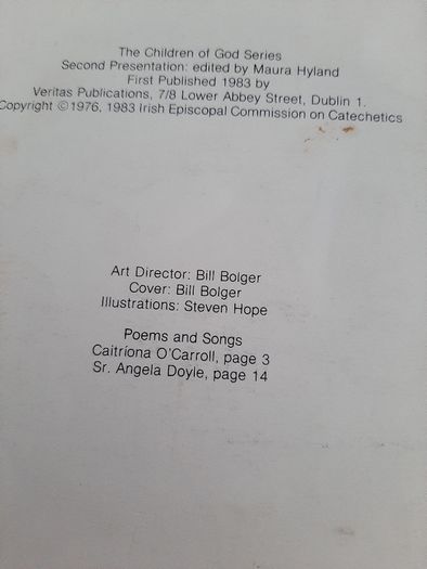 vintage Gaeilge school book also available in English
