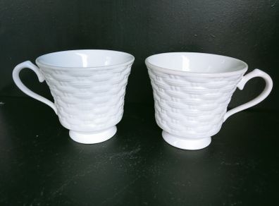 Aynsley Belleek Basketweave Cups