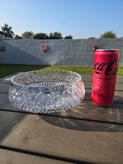 Heavy Medium Sized Crystal Fruit Bowl