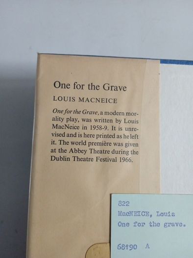 Louis MacNeice - One for the Grave