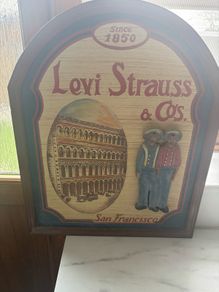 Levi Strauss advertising wooden 3d sign