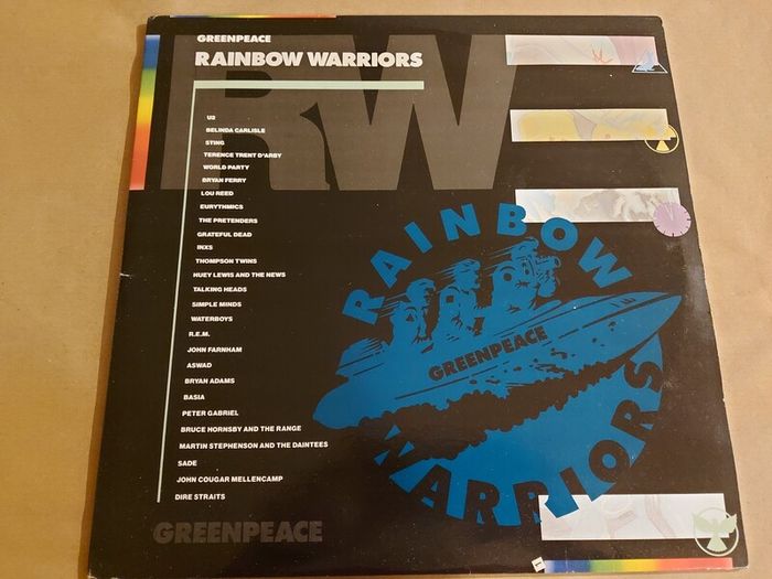 Rainbow Warriors - Greenpeace Benefit Double Vinyl Album - U2 Gabriel Sting Inxs Rem Lou Reed + Others