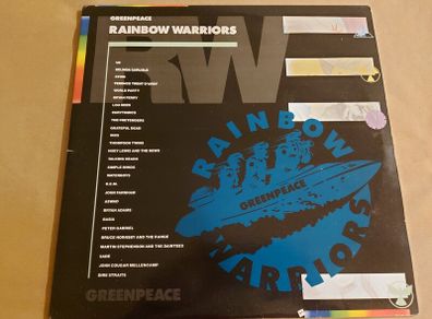 Rainbow Warriors - Greenpeace Benefit Double Vinyl Album - U2 Gabriel Sting Inxs Rem Lou Reed + Others