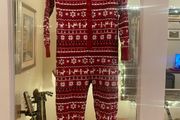 Dunnes Xmas fairisle onesie all in one pjs