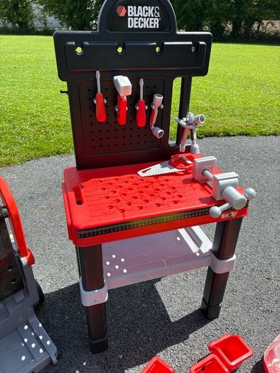 Construction bench, tool trolley & box, fireman bundle