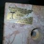 Godefroy of Bouillon heavy brass statue on red marble Image 2