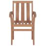 Stackable Garden Chairs 4 pcs Solid Teak Wood Image 3