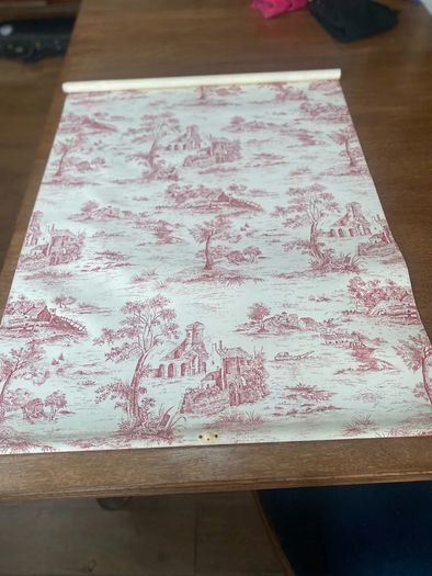 Roller blind in Toille fabric