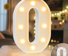 Light Up Marquee Numbers Sign Cool & Warm Light up Numbers for 0th Birthday Decorations, LED Number Lights for Wedding Anniversary Grad Home Bedroom Table Wall Party Decor, Number 0 .....