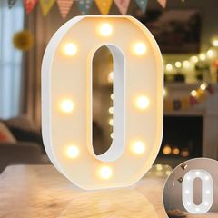 Light Up Marquee Numbers Sign Cool & Warm Light up Numbers for 0th Birthday Decorations, LED Number Lights for Wedding Anniversary Grad Home Bedroom Table Wall Party Decor, Number 0 .....