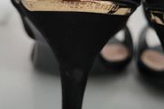 CHARLES &amp; KEITH black suede wide strap high heels Sz 39 ( Fit 6-6.5 UK) - Rrp 153 (New)