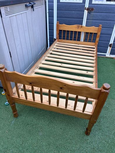 2 x Matching Solid Single Wooden Bed Frames - Can Deliver