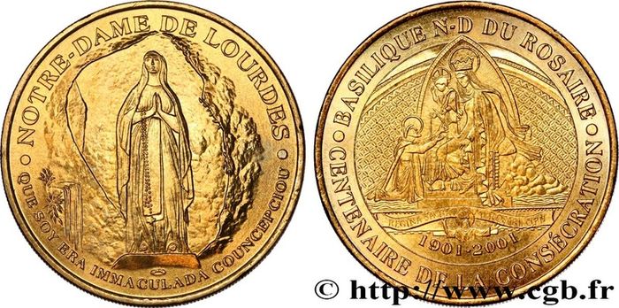 Lourdes coin Centenery of the Consecreation