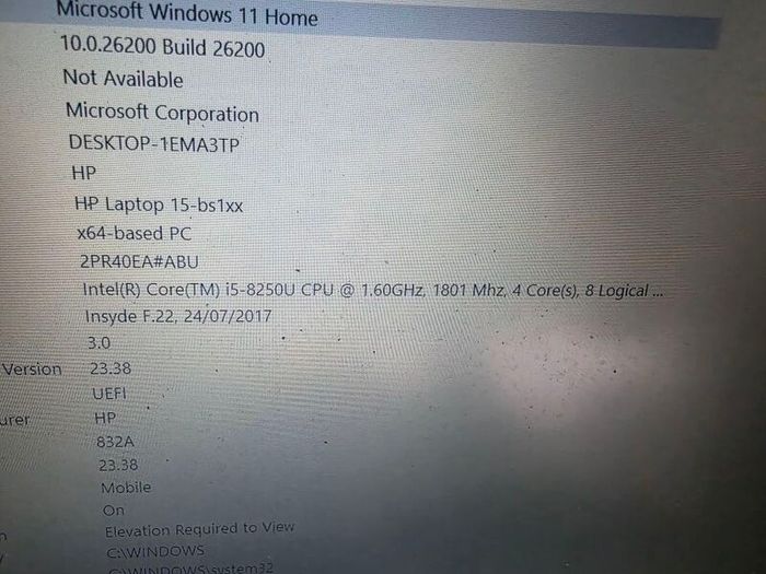 Hp i5 8gen