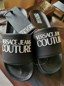 BNWT - Versace Jeans Couture black Shelly Sliders