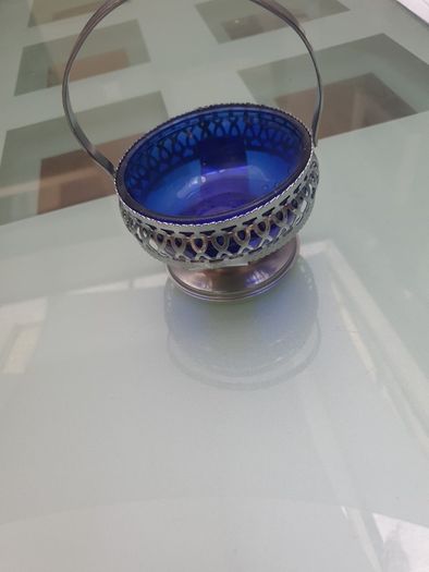 Decorative Blue Glass Dish