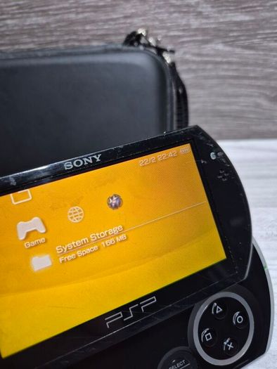 Modded Sony PSP Go 16GB Handheld System - Black -Poor Cosmetic Condition