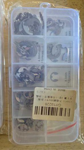 Clip Snap Circlip Washer Assortment Kit  2 Boxes