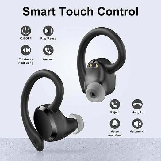 Wireless Earbud Running Headphones, Bluetooth 5.1 Sports Headphones In-Ear with Wireless Earphones Immersive Sound, Bluetooth Earbud IP7 Waterproof, Noise Cancelling, Dual LED Display, 48Hrs Playtime