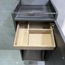 Ex Display Danish made Dansani Mido Pine Grey Wall Cabinet, wall Hung base unit , wooden tray & Laundry bag Image 7