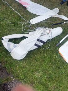 Sails for laser 2 dinghy, tiller , rudder and keel