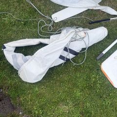 Sails for laser 2 dinghy, tiller , rudder and keel
