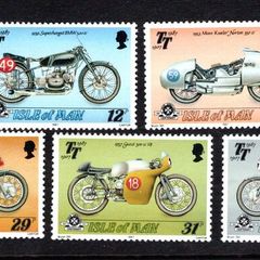 1987 Isle of Man 80th Anniversary of Tourist Trophy Motor-Cycle Races Commemorative Stamps Mint Never Hinged (MNH)