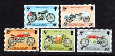 1987 Isle of Man 80th Anniversary of Tourist Trophy Motor-Cycle Races Commemorative Stamps Mint Never Hinged (MNH)