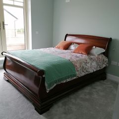 solid mahogany sleigh bed frame
