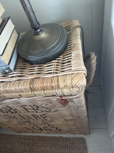 Cobblers wharf basket and old reading lamp