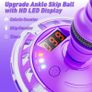 Ankle Skip Ball for Kids with Counter, Timer, Cal Calculator, Girl Birthday Gifts for Age 5 6 7 8 9 10+, Rechargeable Foldable Sports Toy Skip it Toy for Kids Xmas Present Image 3