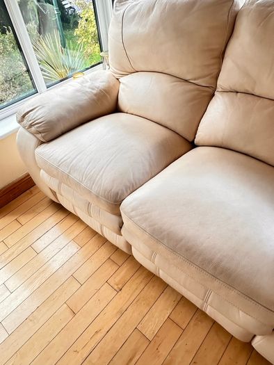 Cream Genuine Leather Suite 3 + 2