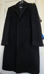 Mens Black Overcoat