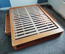 MADE KANO king size solid pine storage bed