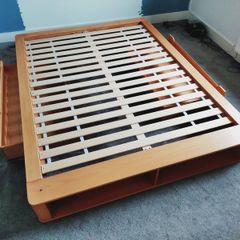 MADE KANO king size solid pine storage bed