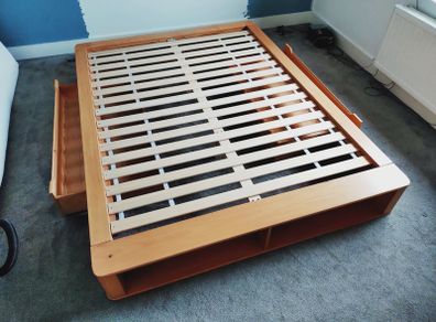 MADE KANO king size solid pine storage bed