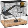 3 Tiers Hamster Cage, Gerbil Cage with Deep Glass Bottom, Non-Slip Ramps, Platforms, Hut, Exercise Wheels, Water Bottle, Dish, for Syrian Hamster, Dwarf Hamster, 60 x 40 x 54.5cm Image 2