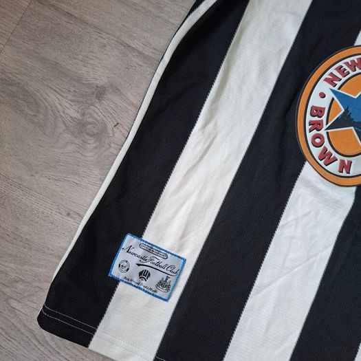 Vintage Newcastle United 95 97 home shirt and sweatshirt made by Adidas,
